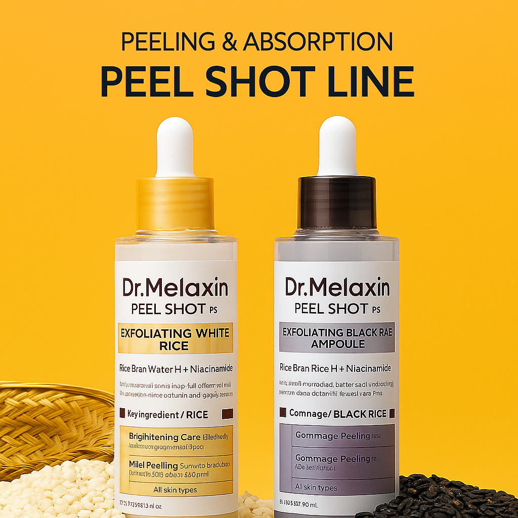 Dr.Melaxin Peel Shot Glow Black And White Rice Ampoule