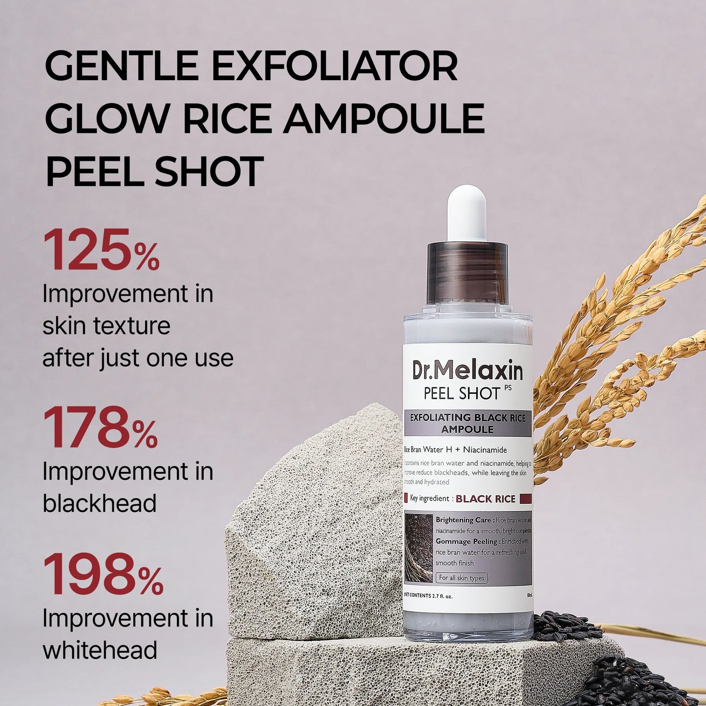 Dr.Melaxin Peel Shot Glow Black And White Rice Ampoule