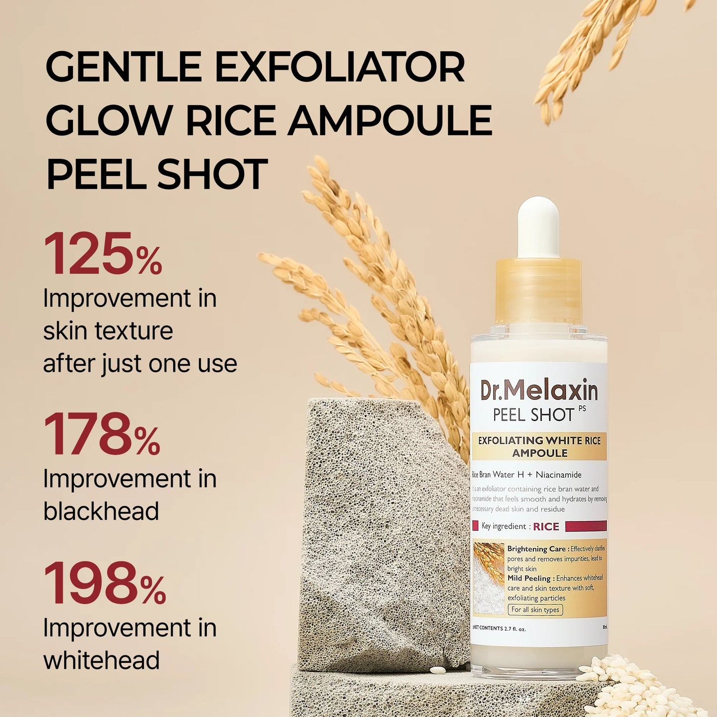Dr.Melaxin Peel Shot Glow Black And White Rice Ampoule