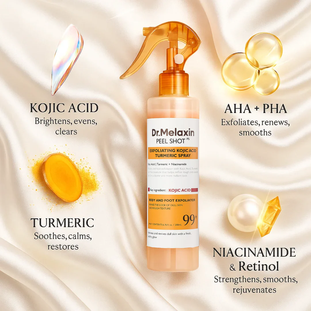 Dr.melaxin peel shot kojic acid turmeric spray